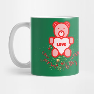 Cute Bear is holding a heart Mug